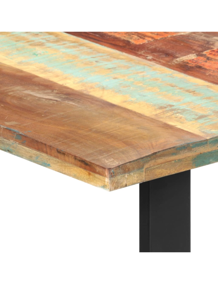 imagem de vidaXL Mesa de jantar 180x90x76 cm madeira recuperada maciça5