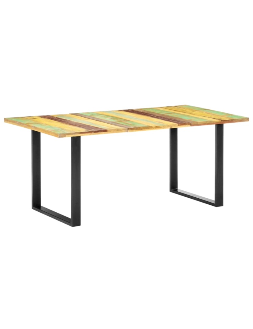 imagem de vidaXL Mesa de jantar 180x90x76 cm madeira recuperada maciça9