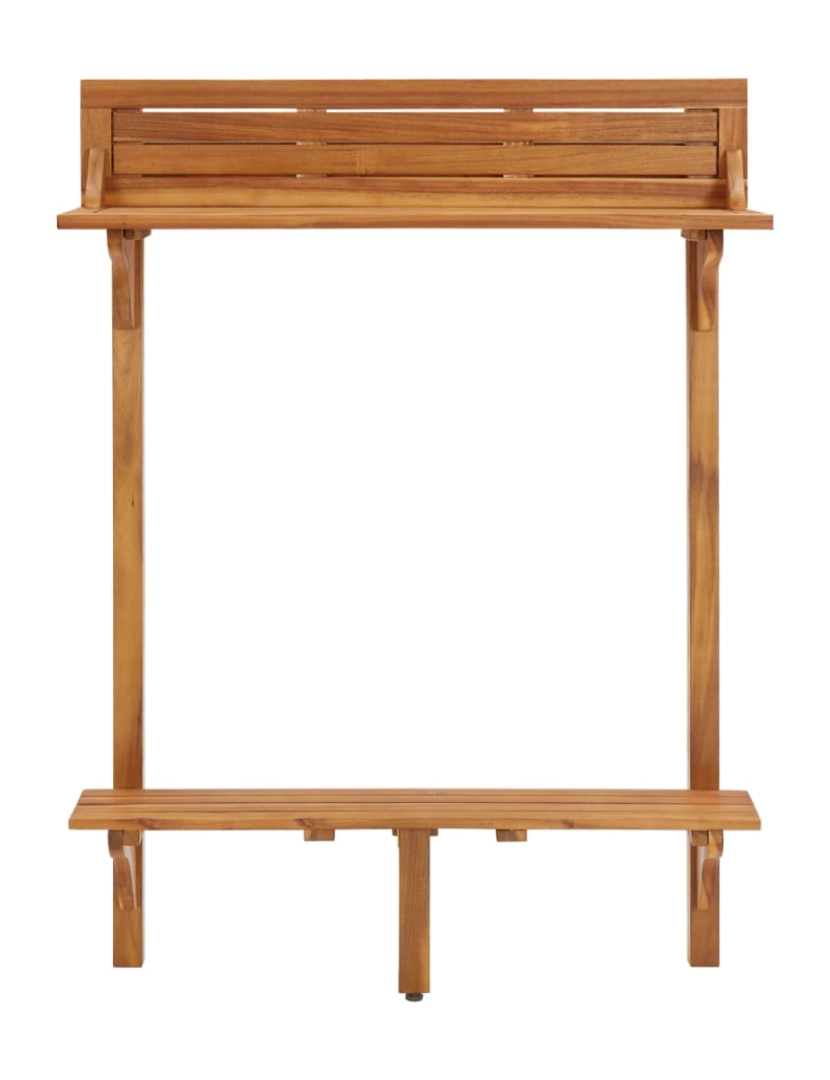 imagem de vidaXL Mesa de bar p/ varanda 90x37x122,5 cm madeira de acácia maciça4