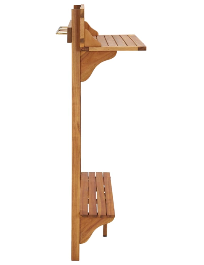 imagem de vidaXL Mesa de bar p/ varanda 90x37x122,5 cm madeira de acácia maciça5