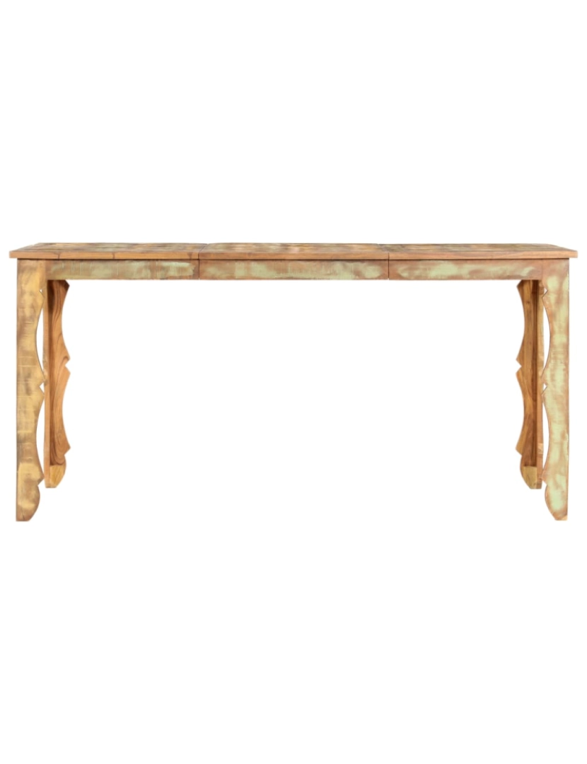 imagem de vidaXL Mesa de jantar 160x80x76 cm madeira recuperada maciça3