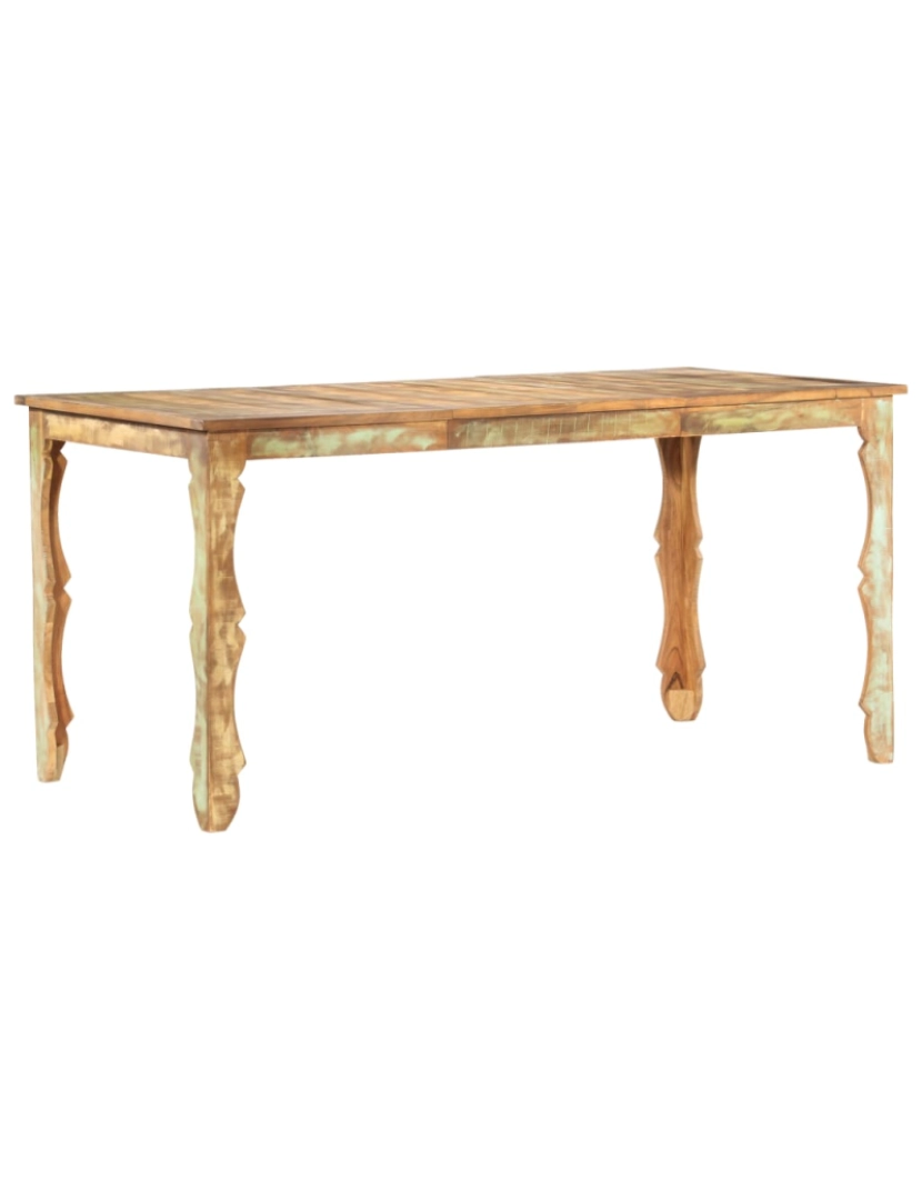 imagem de vidaXL Mesa de jantar 160x80x76 cm madeira recuperada maciça6