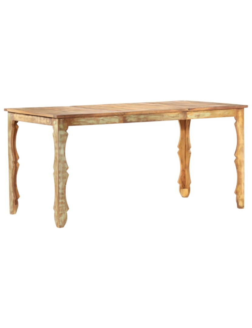 imagem de vidaXL Mesa de jantar 160x80x76 cm madeira recuperada maciça7