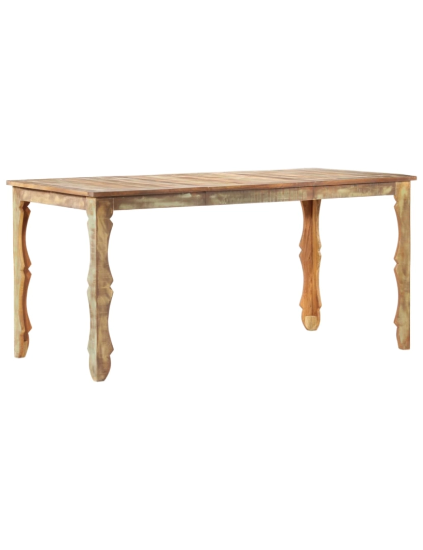 imagem de vidaXL Mesa de jantar 160x80x76 cm madeira recuperada maciça8