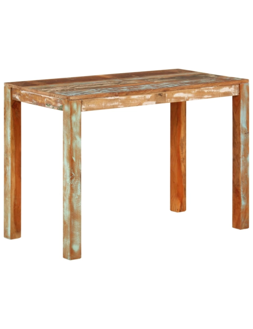 imagem de vidaXL Mesa de jantar 110x55x76 cm madeira recuperada maciça10