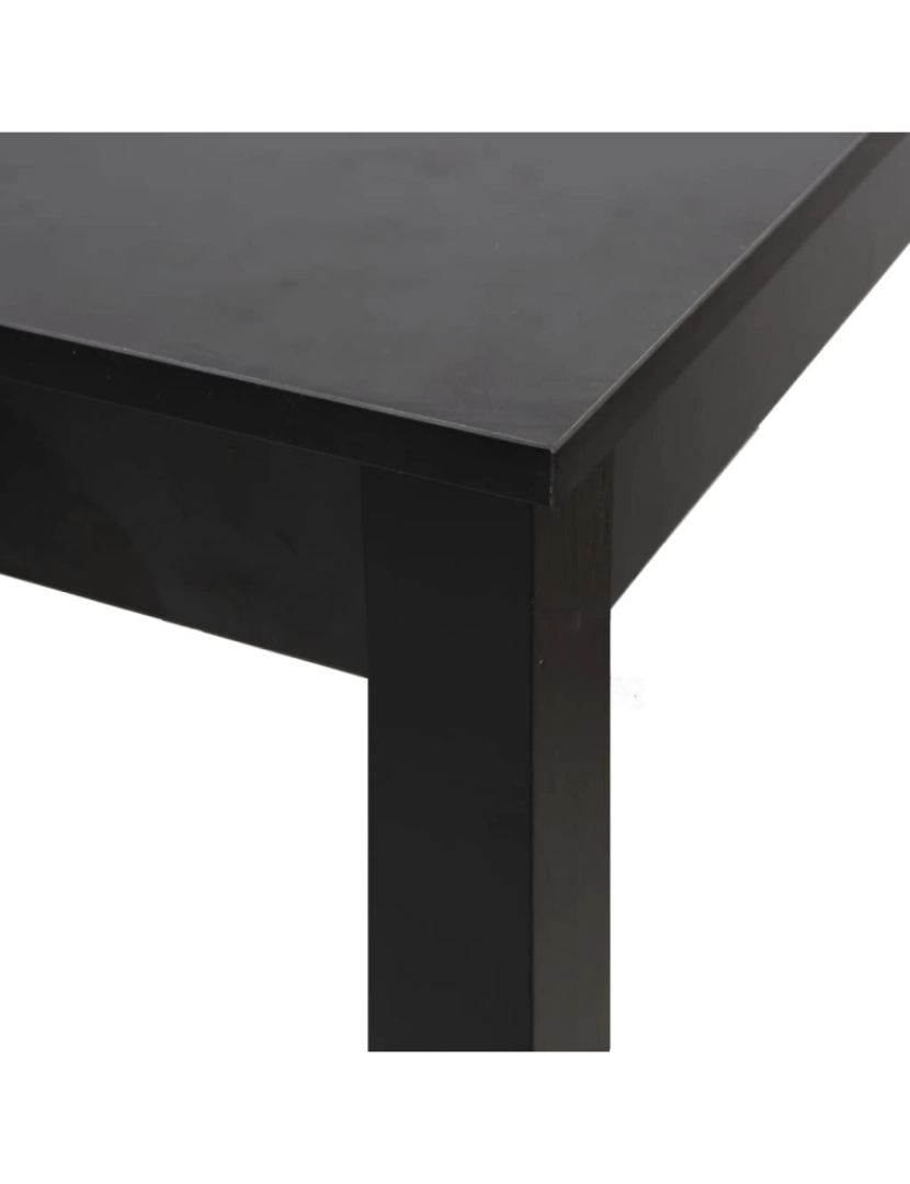 imagem de vidaXL Mesa de bar em MDF preto 115x55x107 cm6