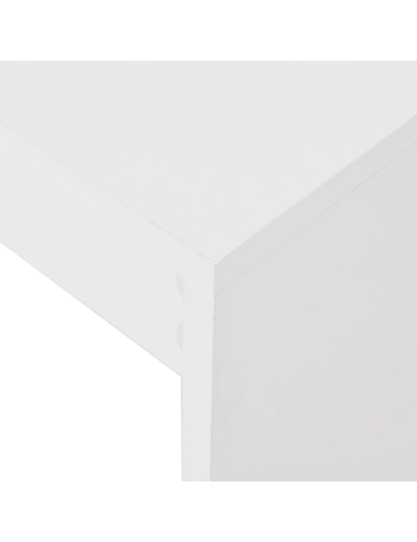 imagem de vidaXL Mesa de bar com prateleira branco 110x50x103 cm6