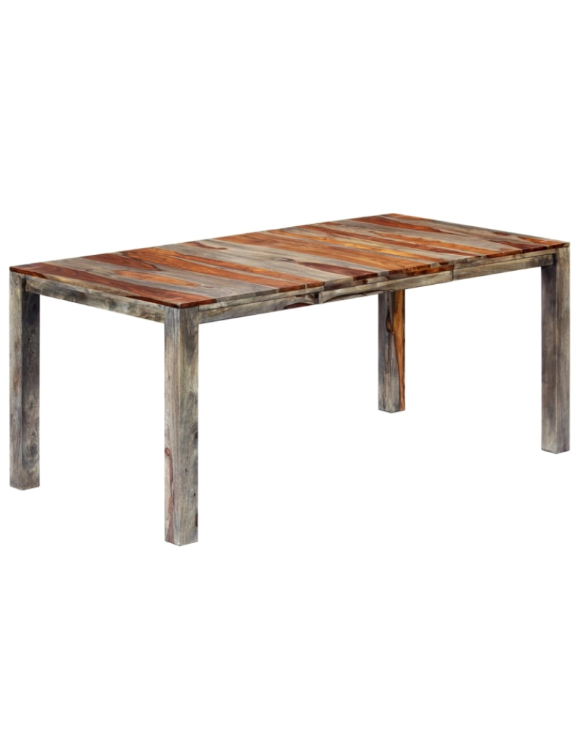 Vidaxl - vidaXL Mesa de jantar 180x90x76 cm madeira de sheesham maciça cinzento