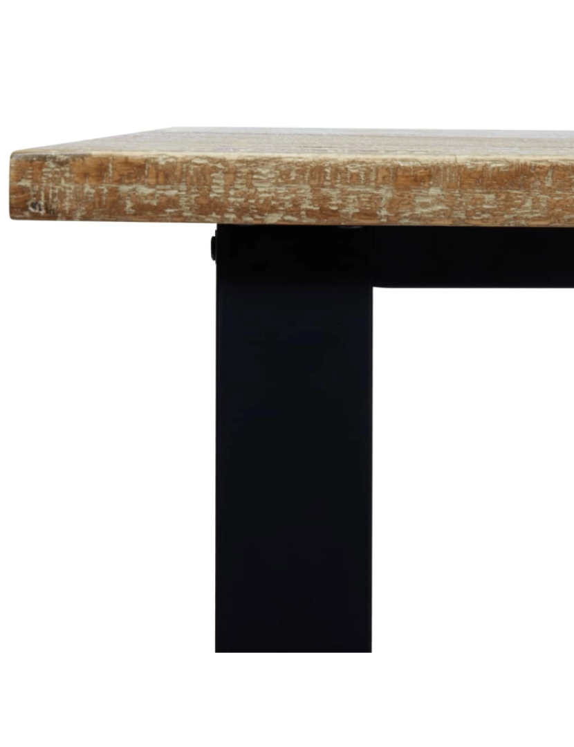 imagem de vidaXL Mesa de jantar 200x90x76 madeira de acácia maciça9