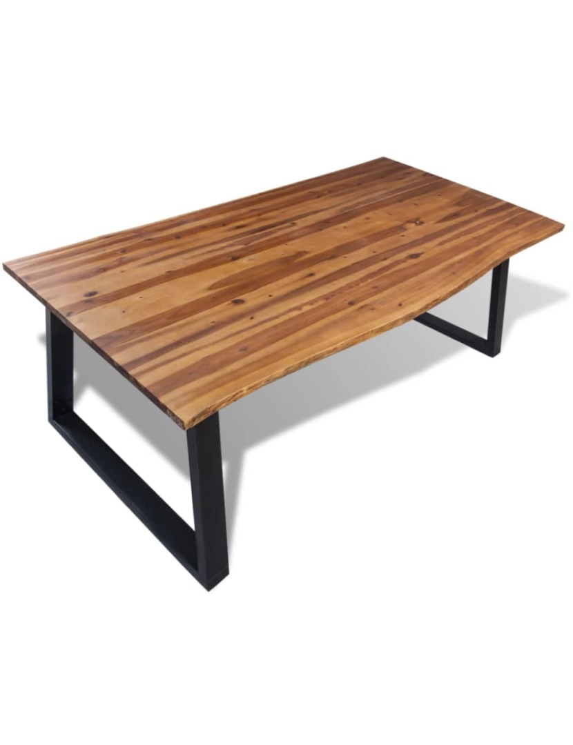 imagem de vidaXL Mesa de jantar 200x90 cm madeira de acácia maciça3