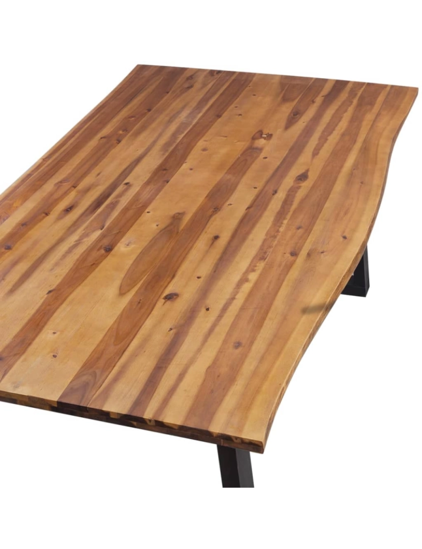 imagem de vidaXL Mesa de jantar 200x90 cm madeira de acácia maciça5