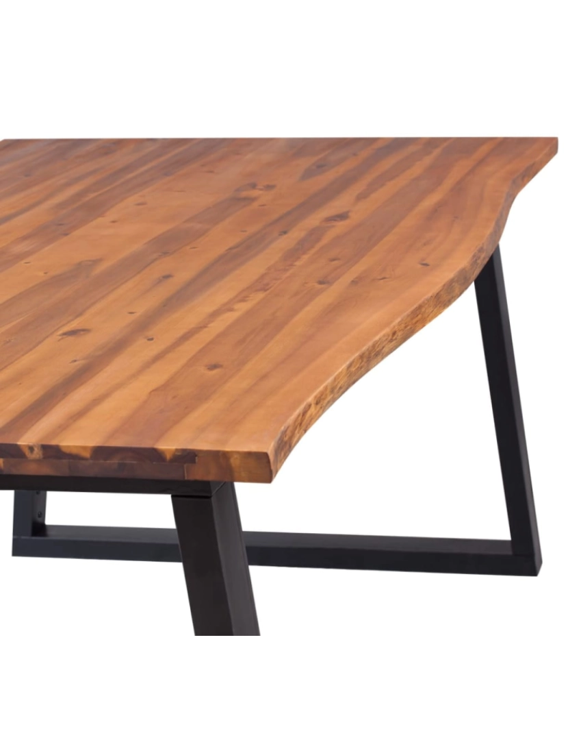 imagem de vidaXL Mesa de jantar 200x90 cm madeira de acácia maciça6