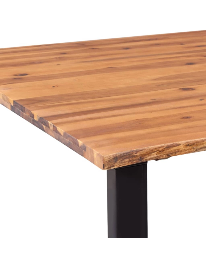 imagem de vidaXL Mesa de jantar 200x90 cm madeira de acácia maciça7