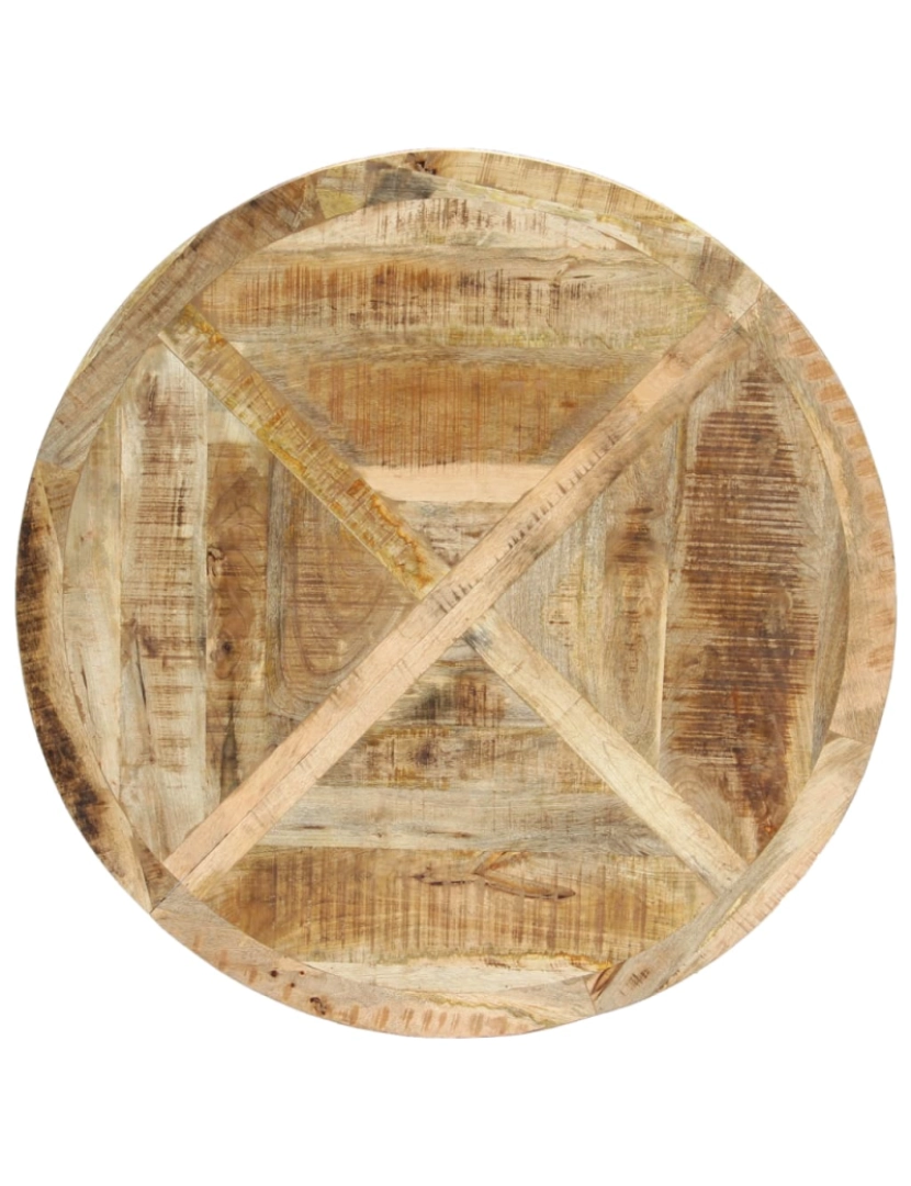 imagem de vidaXL Mesa de jantar redonda 120x76 cm madeira de mangueira maciça5