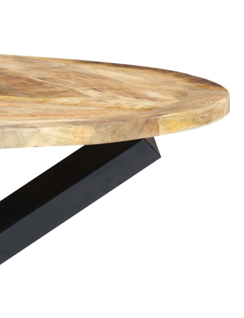 imagem de vidaXL Mesa de jantar redonda 120x76 cm madeira de mangueira maciça8