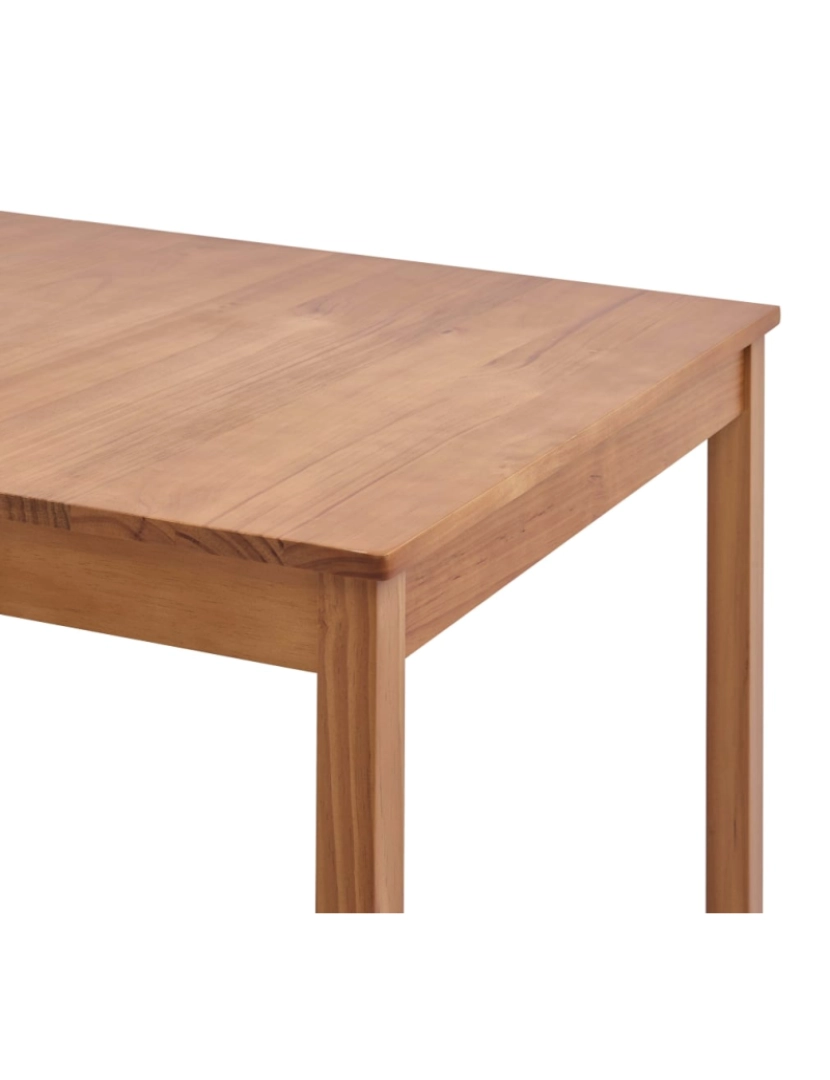 imagem de vidaXL Mesa de jantar 140x70x73 cm madeira de pinho castanho mel5