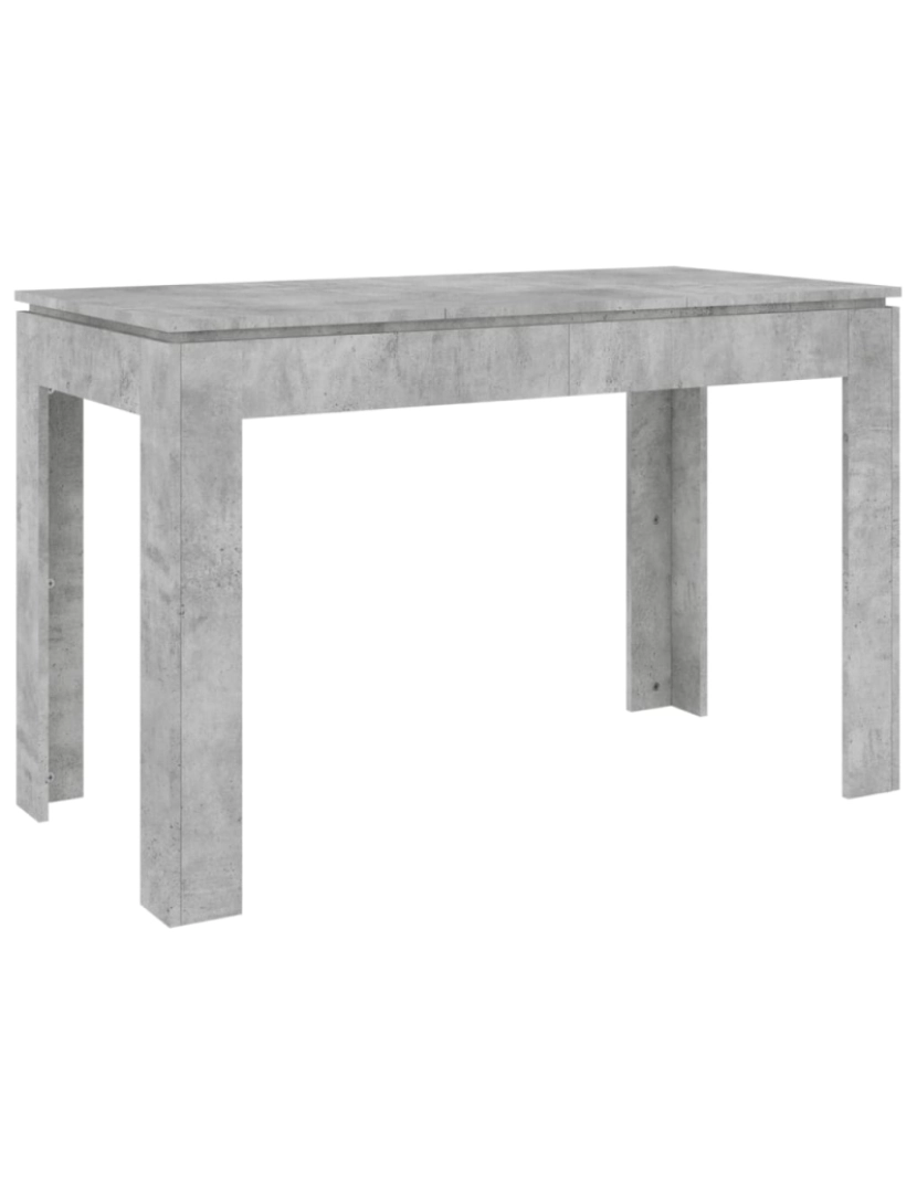 imagem de vidaXL Mesa de jantar 120x60x76 cm contraplacado cinzento cimento1