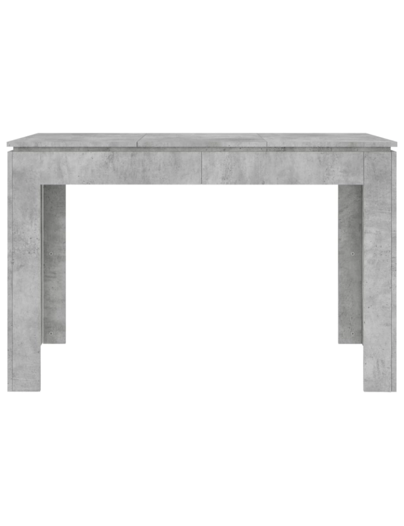 imagem de vidaXL Mesa de jantar 120x60x76 cm contraplacado cinzento cimento5