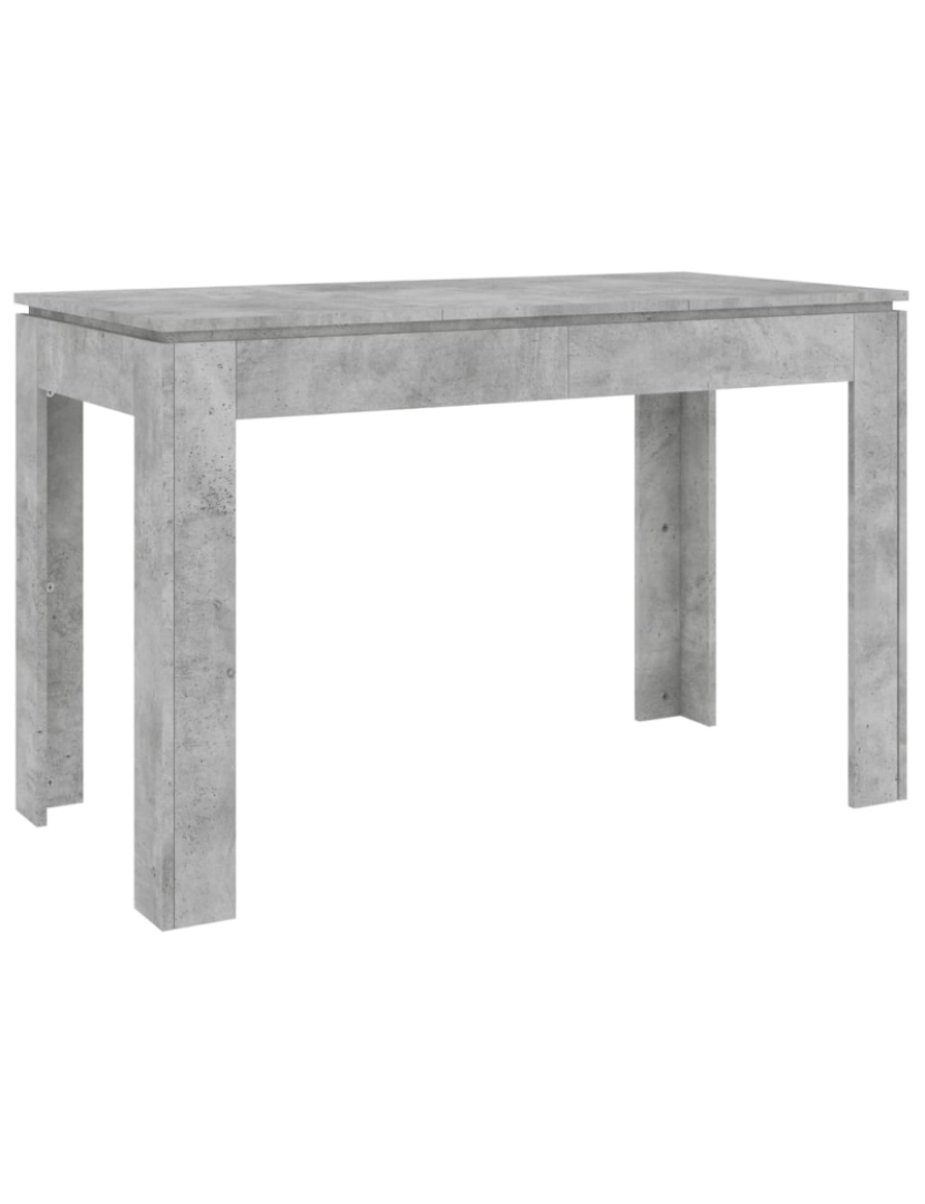 imagem de vidaXL Mesa de jantar 120x60x76 cm contraplacado cinzento cimento7