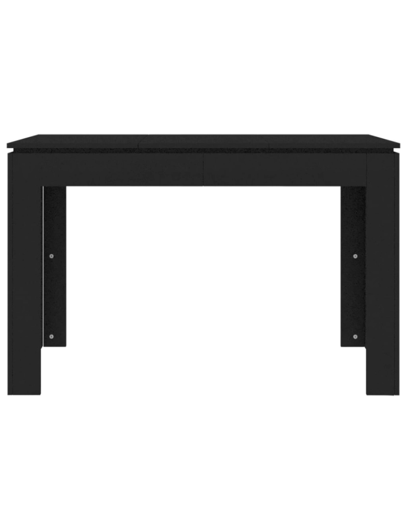 imagem de vidaXL Mesa de jantar 120x60x76 cm contraplacado preto5