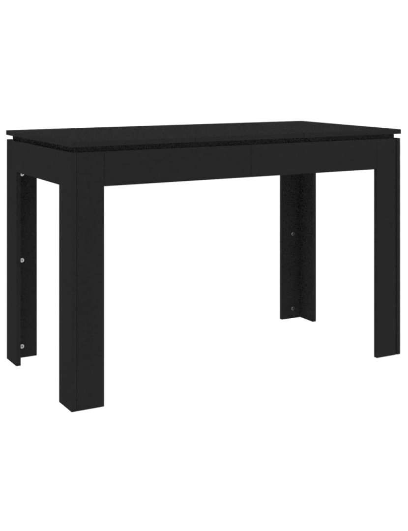 imagem de vidaXL Mesa de jantar 120x60x76 cm contraplacado preto7