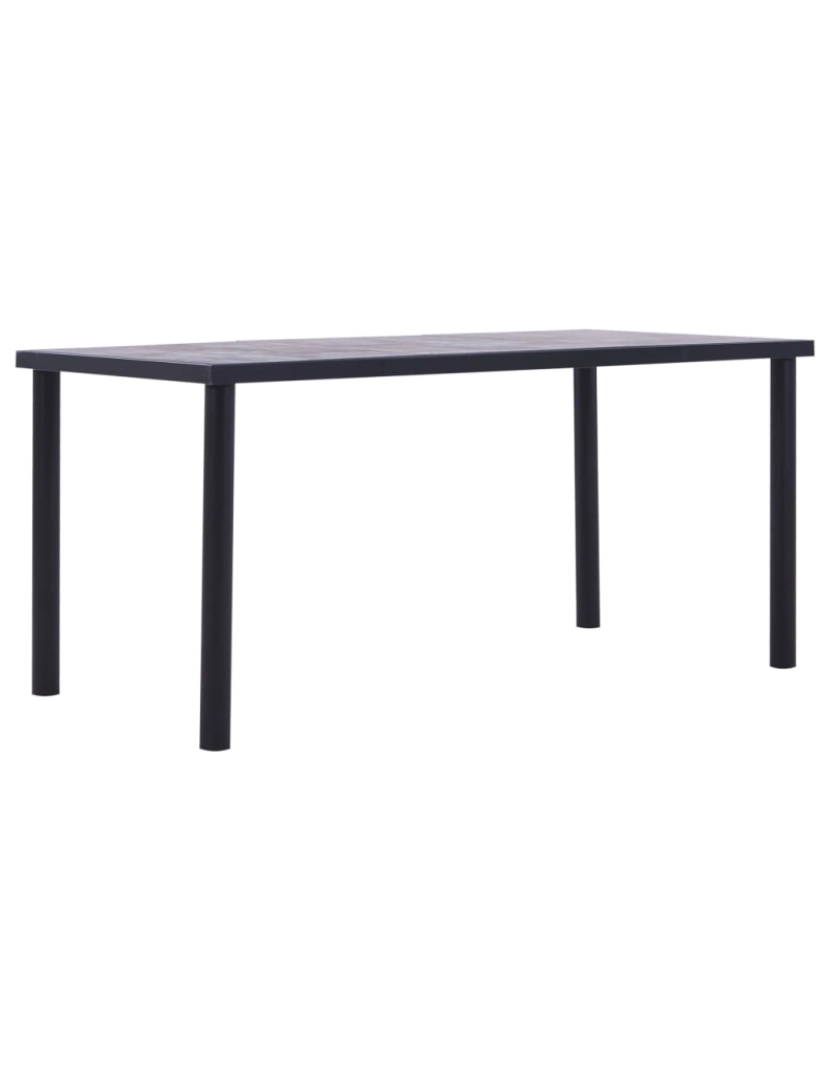 Vidaxl - vidaXL Mesa de jantar 160x80x75 cm MDF preto e cinzento cimento