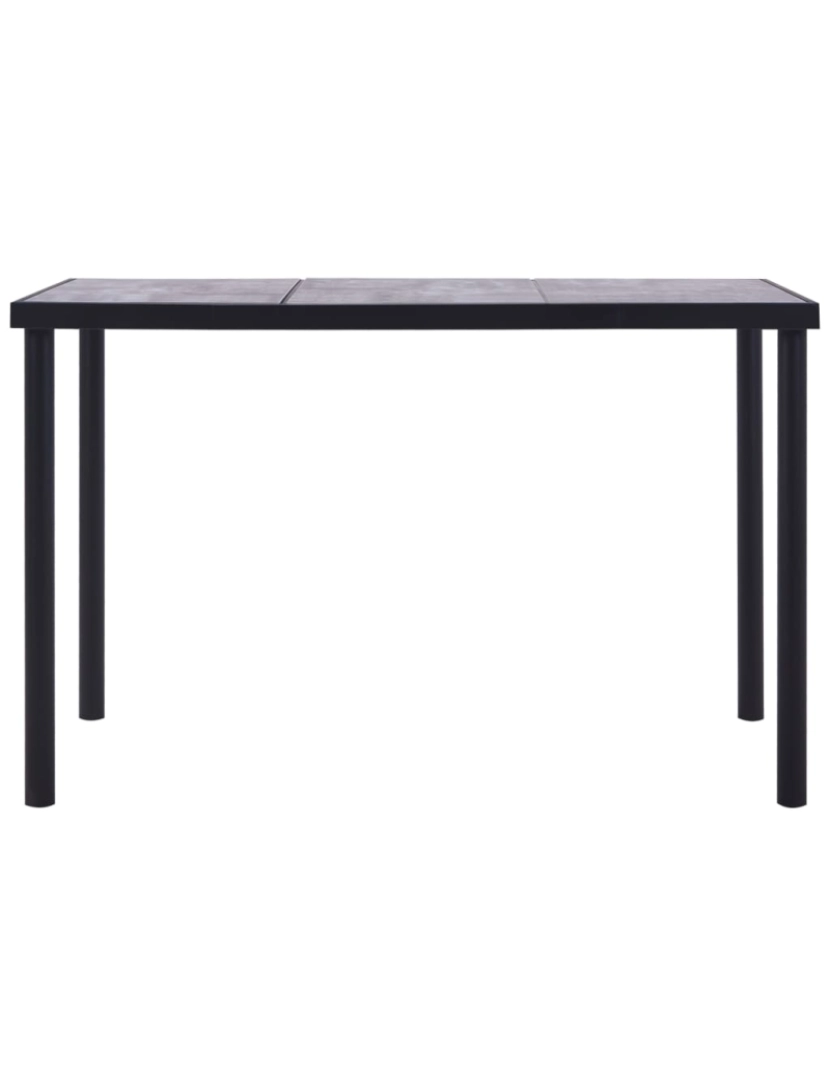 imagem de vidaXL Mesa de jantar 160x80x75 cm MDF preto e cinzento cimento3