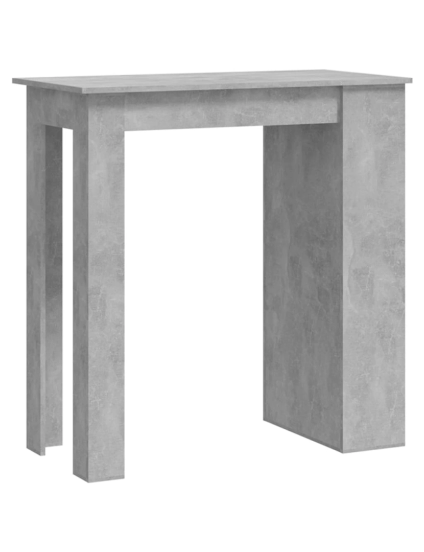 imagem de vidaXL Mesa de bar com prateleira 102x50x103,5 cm cinza cimento1