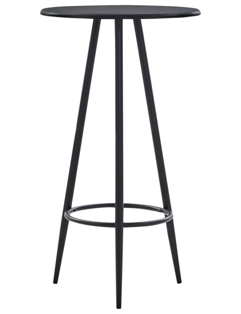 Vidaxl - vidaXL Mesa de bar 60x107,5 cm MDF preto