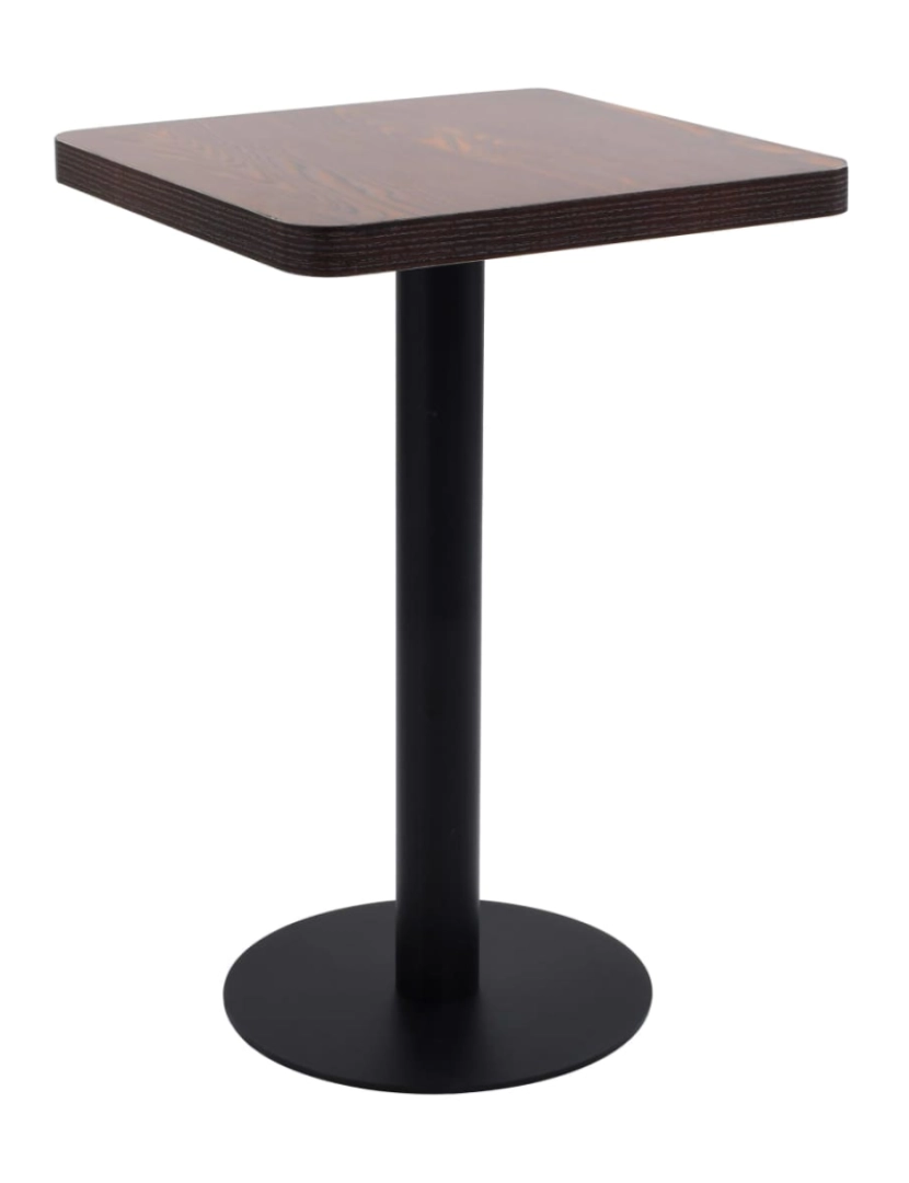 imagem de vidaXL Mesa bistrô 50x50 cm MDF castanho-escuro1