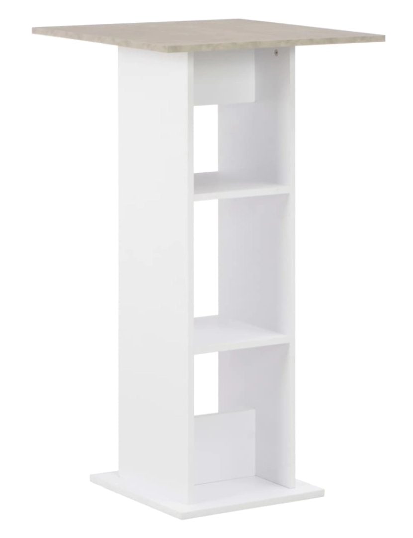 Vidaxl - vidaXL Mesa de bar 60x60x110 cm branco e cinzento cimento