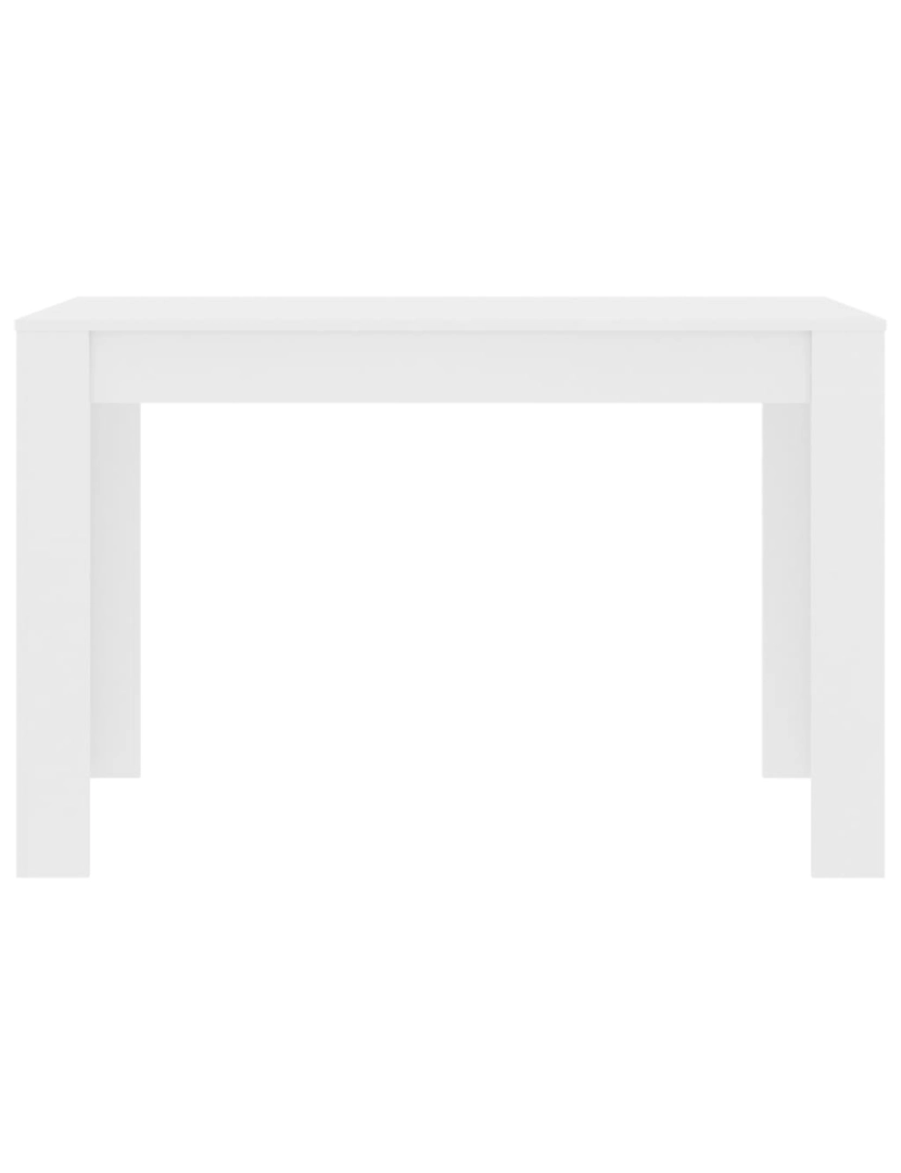 imagem de vidaXL Mesa de jantar 120x60x76 cm contraplacado branco5