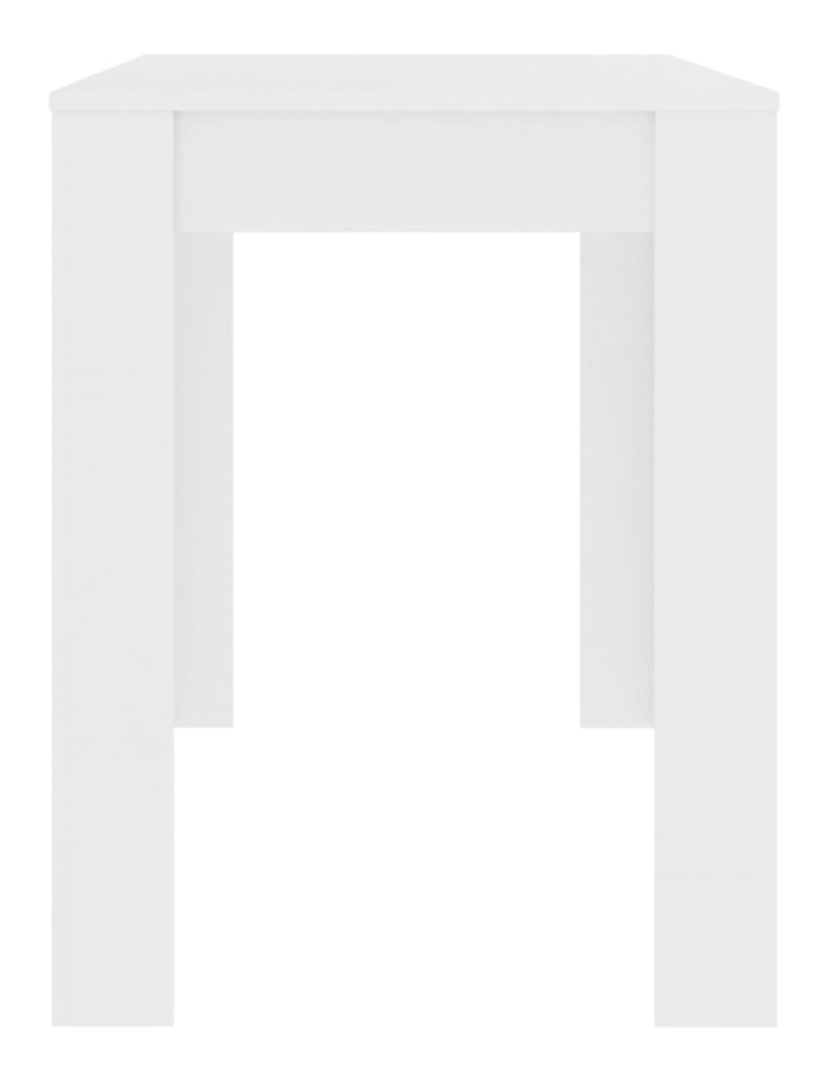 imagem de vidaXL Mesa de jantar 120x60x76 cm contraplacado branco6