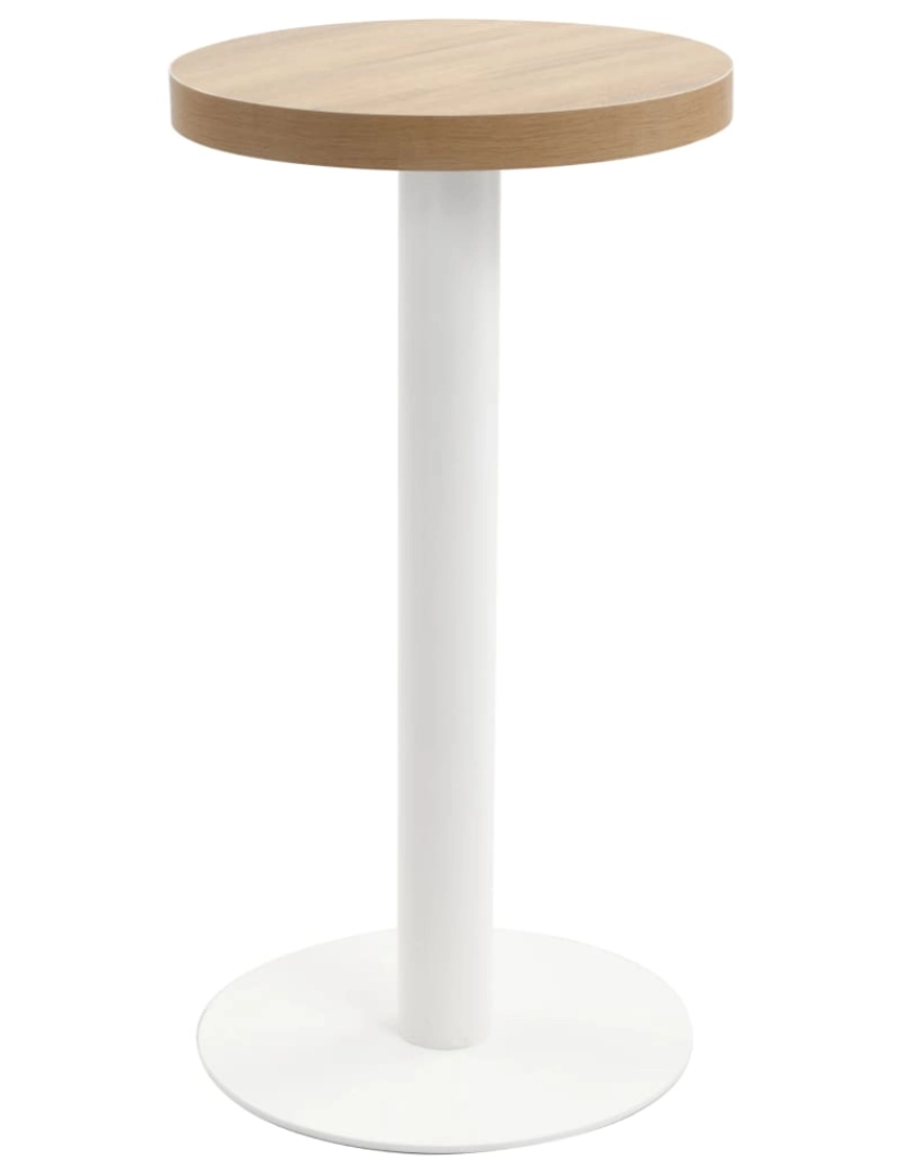 imagem de vidaXL Mesa bistrô 40 cm MDF castanho-claro1