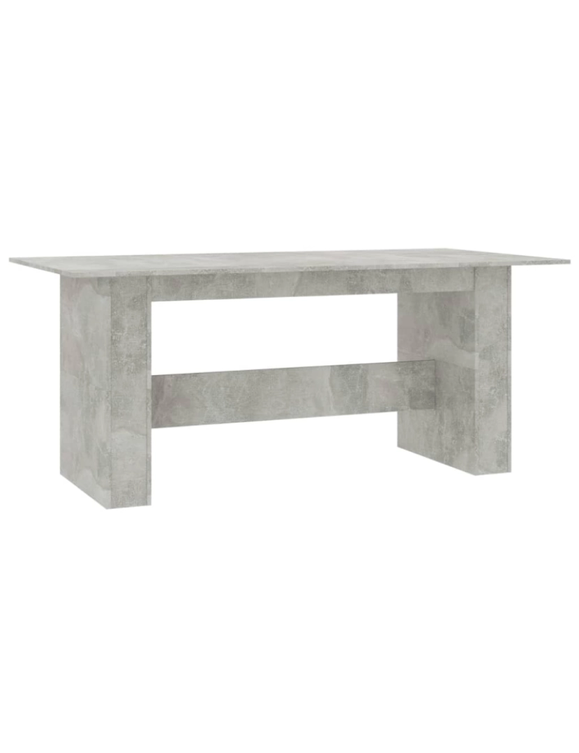 imagem de vidaXL Mesa de jantar 180x90x76 cm contraplacado cinzento cimento1