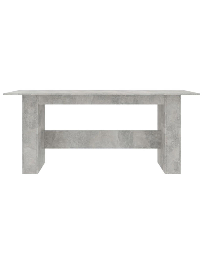 imagem de vidaXL Mesa de jantar 180x90x76 cm contraplacado cinzento cimento5