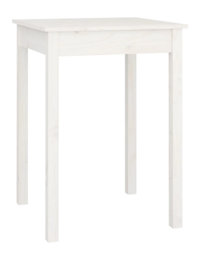 imagem de vidaXL Mesa de jantar 55x55x75 cm madeira de pinho maciça branco1