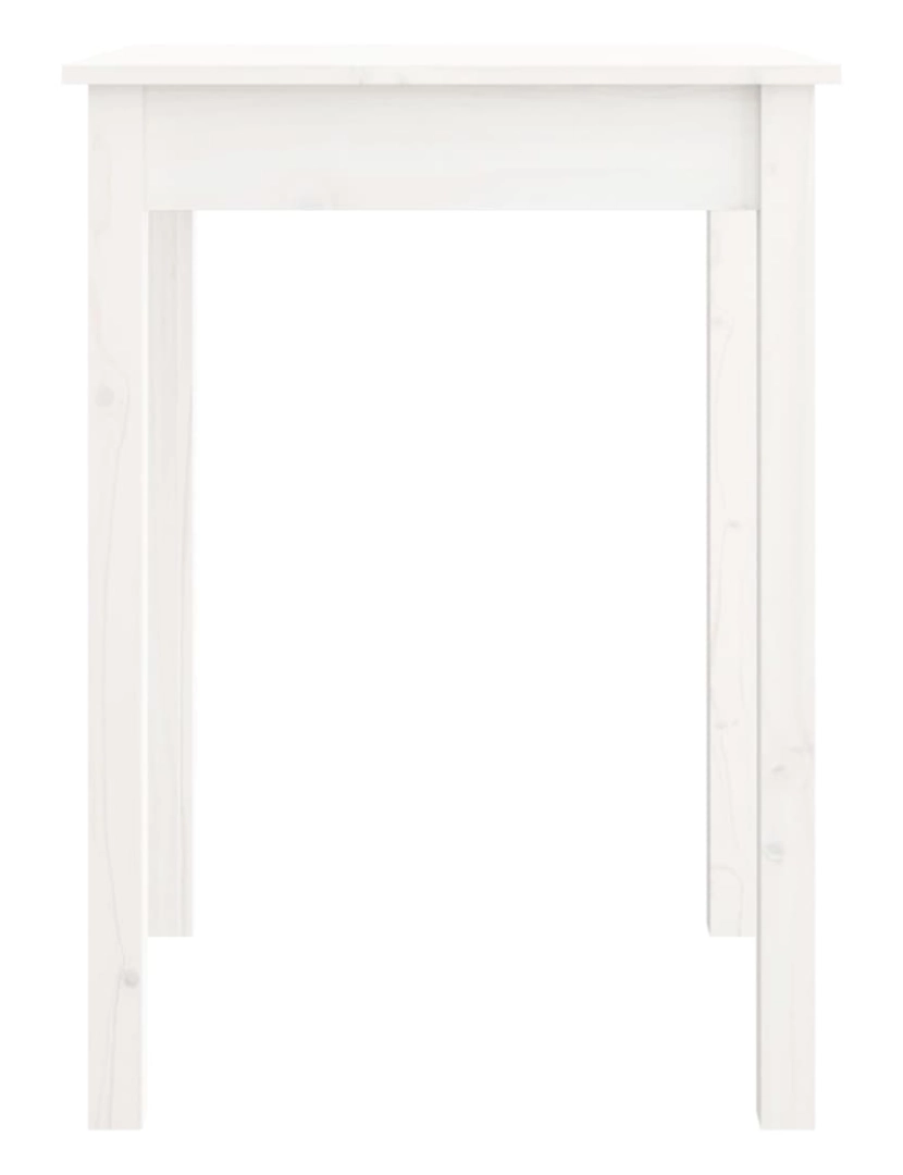 imagem de vidaXL Mesa de jantar 55x55x75 cm madeira de pinho maciça branco4