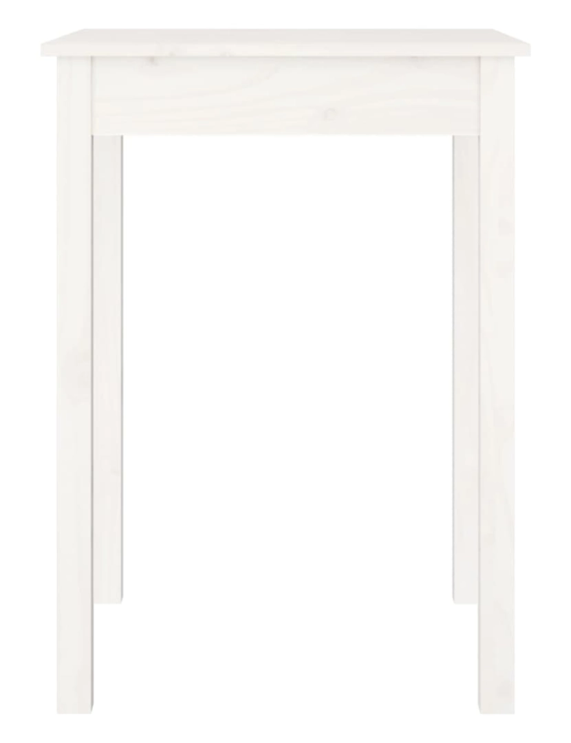 imagem de vidaXL Mesa de jantar 55x55x75 cm madeira de pinho maciça branco5