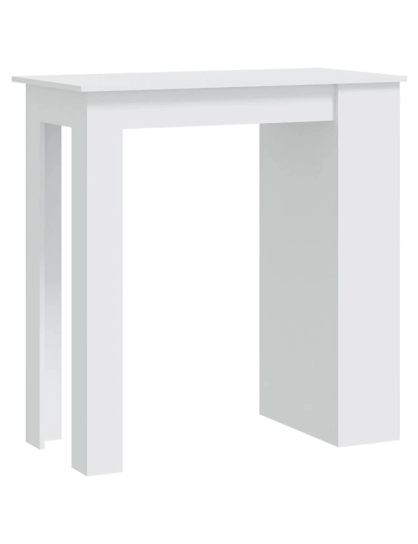 Vidaxl - vidaXL Mesa de bar com prateleira aglomerado 102x50x103,5cm branco