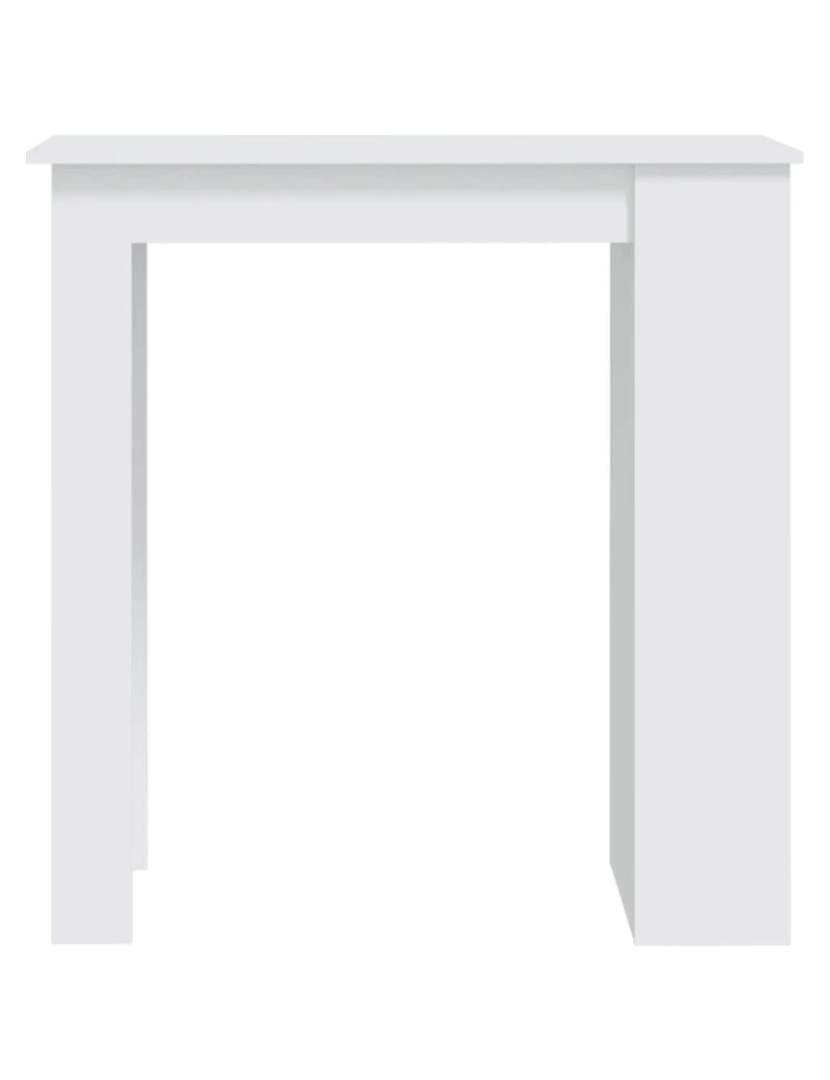 imagem de vidaXL Mesa de bar com prateleira aglomerado 102x50x103,5cm branco6