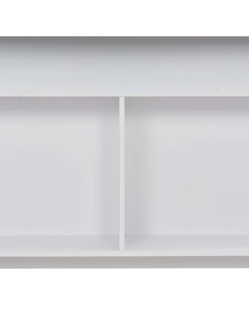 imagem de vidaXL Mesa de bar com 2 tampos branco 130x40x120 cm11