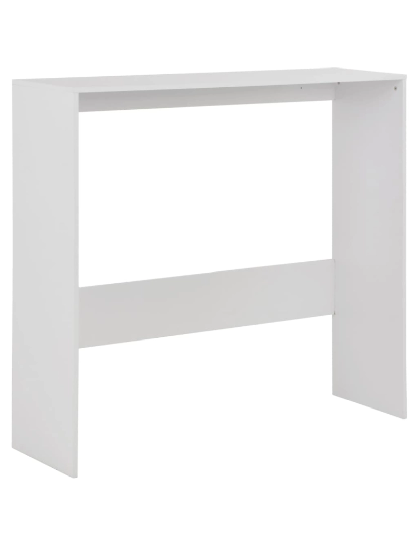 imagem de vidaXL Mesa de bar com 2 tampos branco 130x40x120 cm8