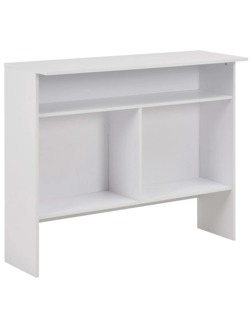 imagem de vidaXL Mesa de bar com 2 tampos branco 130x40x120 cm9