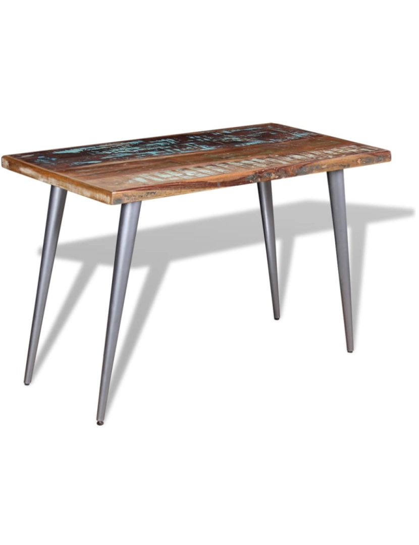 imagem de vidaXL Mesa de jantar madeira reciclada maciça 120x60x76 cm3