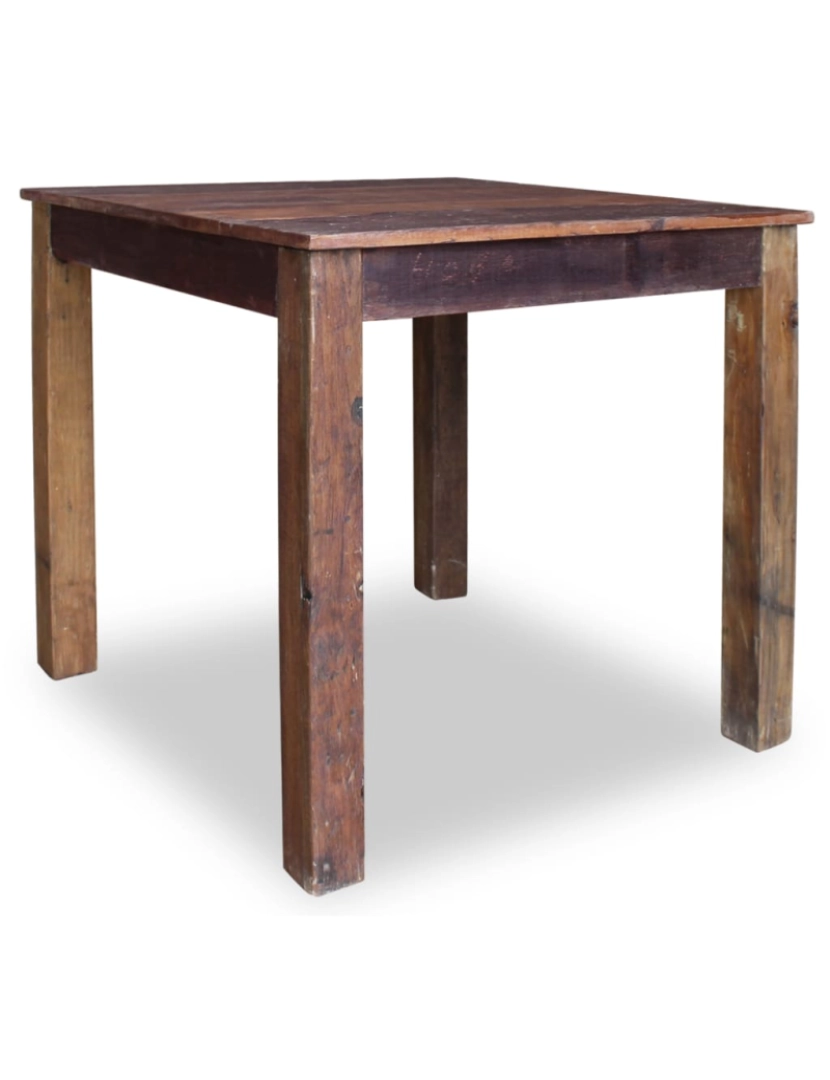 imagem de vidaXL Mesa de jantar madeira reciclada maciça 82x80x76 cm5