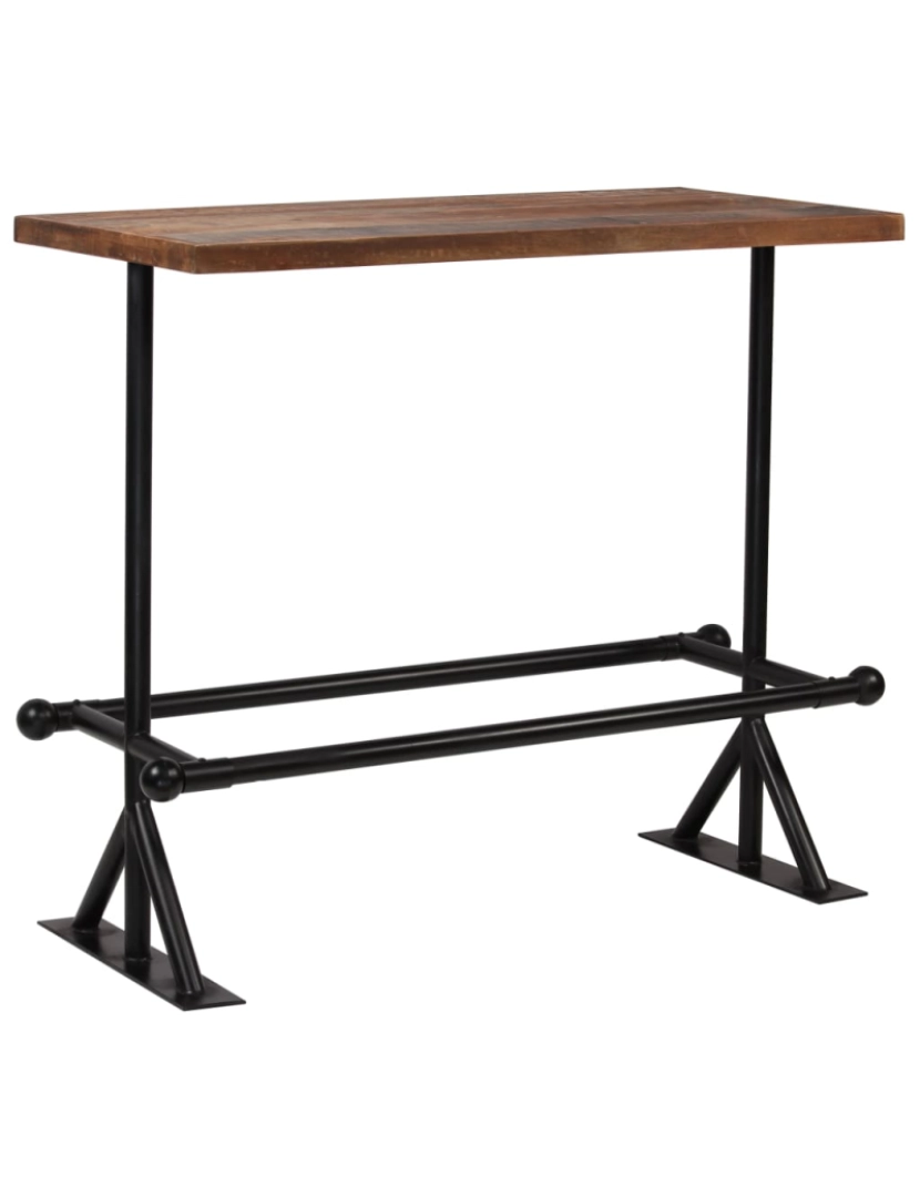 Vidaxl - vidaXL Mesa de bar em madeira recuperada 120x60x107 cm castanho escuro