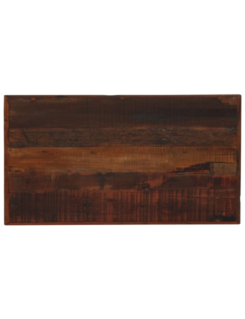 imagem de vidaXL Mesa de bar em madeira recuperada 120x60x107 cm castanho escuro4