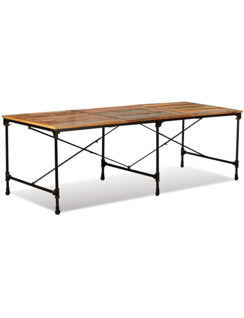 imagem de vidaXL Mesa de jantar madeira reciclada maciça 240 cm4