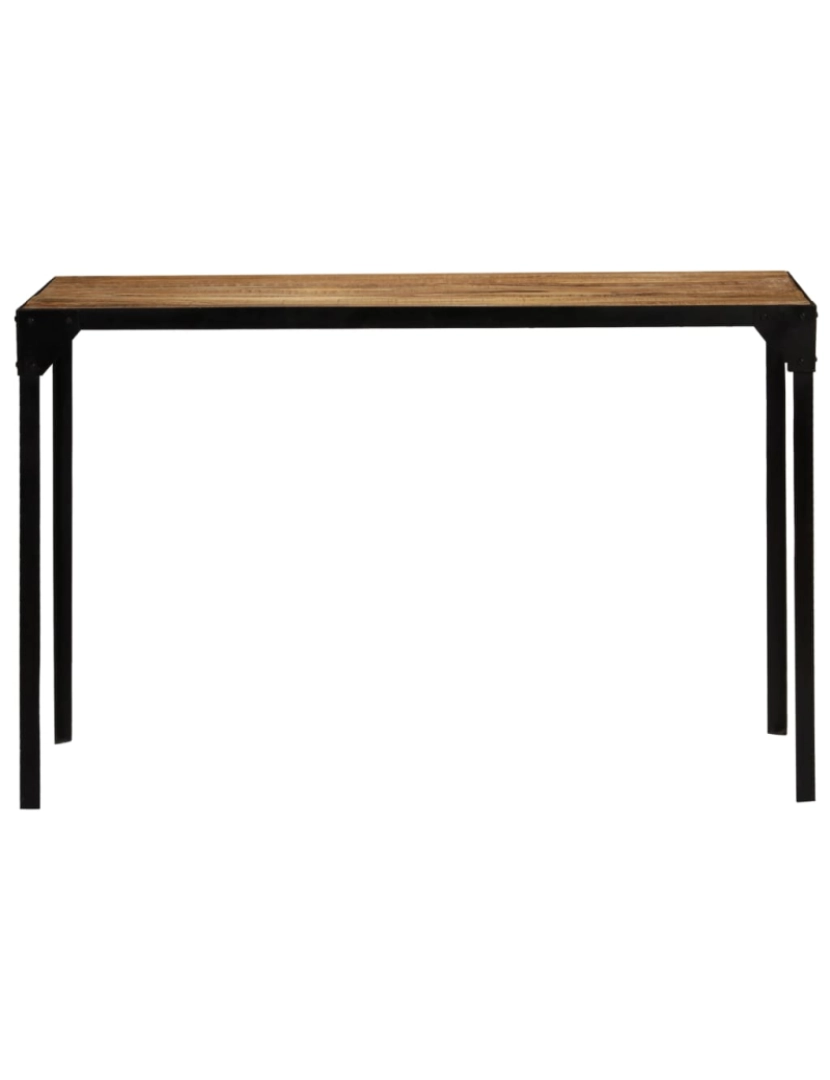 imagem de vidaXL Mesa jantar madeira de mangueira maciça áspera + aço 120 cm4